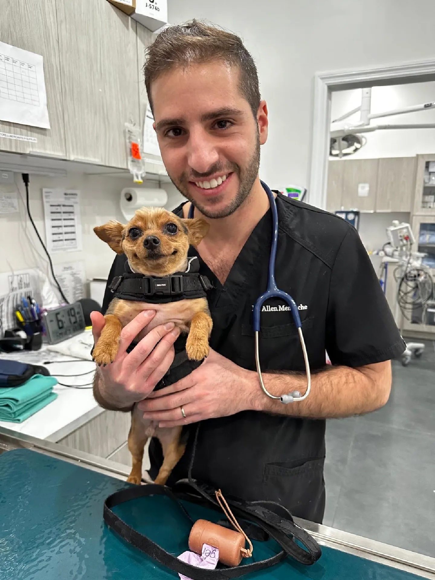 Brooklyn Vet with Dog